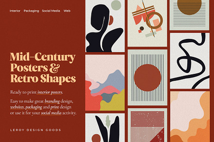 Mid-Century Posters & Retro Shapes 3