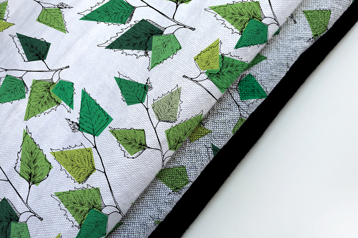 Birch leaf. Sketch and patterns, an Illustration by Canatic (Photo 10 of 10)