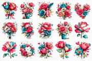 Romantic Roses Valentine's Day Png, an Illustration by Craft Nest (Thumbnail 5 of 11)