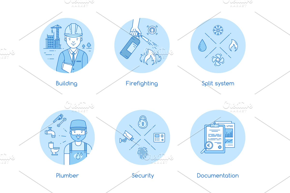 Services icons, an Outline Icon by Pykhtik Design Shop (Photo 3 of 4)