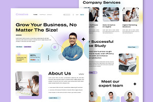 Creative Business Landing Page, a Landing Page Template by CreativeShaper