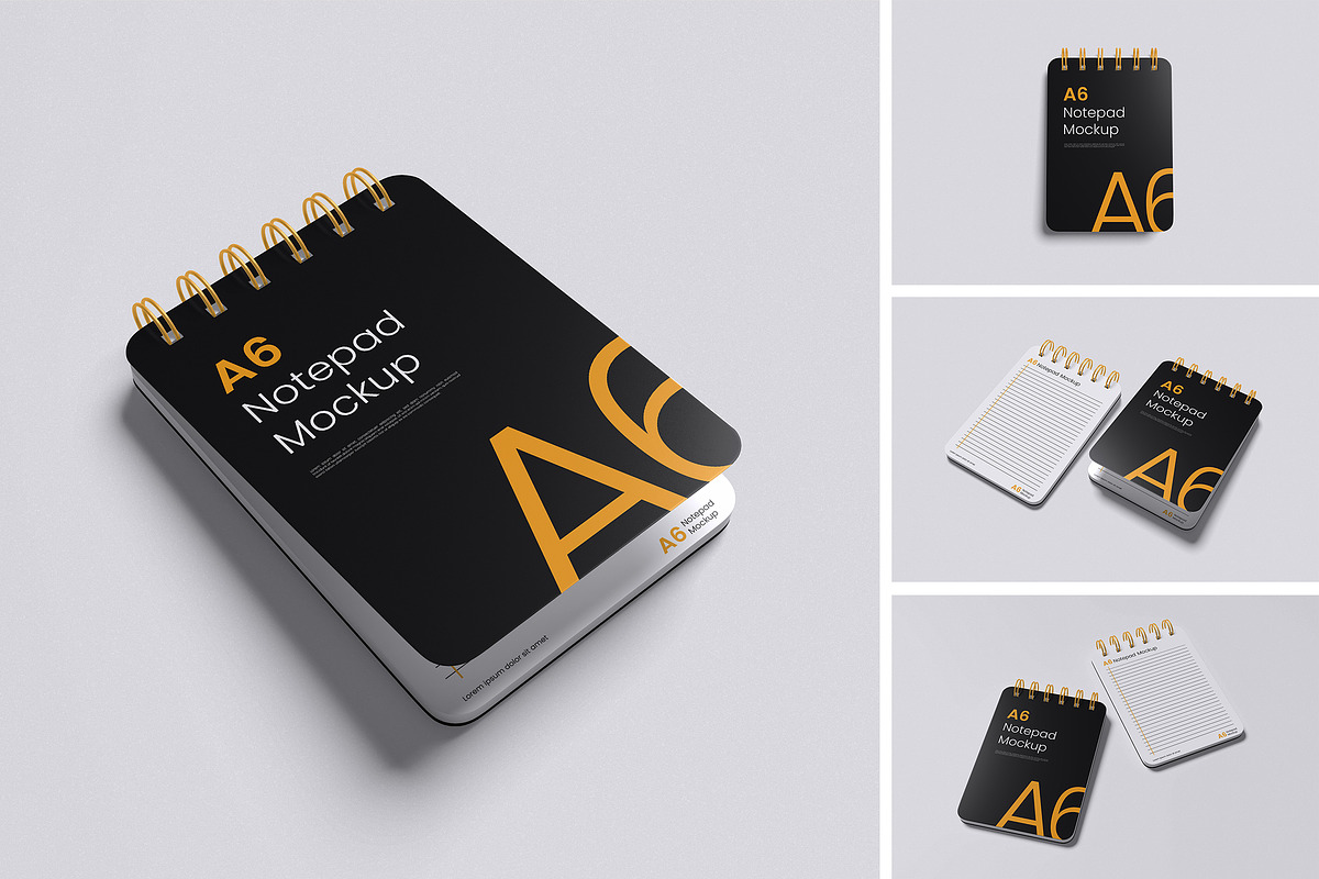 A6 Notepad Mockup, a Books & Magazine Mockup by swsi-studio (Photo 1 of 5)