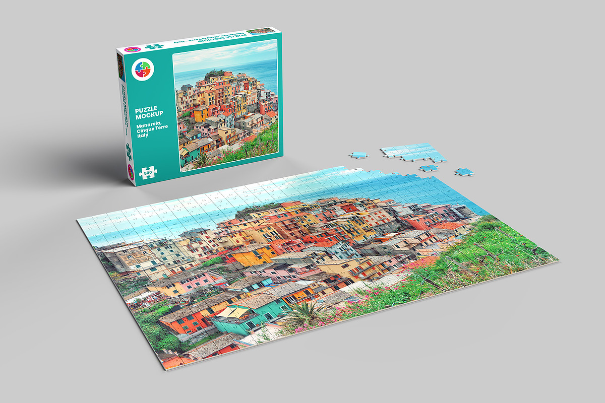 Puzzle Mockup - 12 views, a Packaging Mockup by Illusiongraphic (Photo 6 of 25)