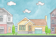 Home Sweet Home Watercolor Mini Set, an Illustration by An Design (Thumbnail 4 of 7)