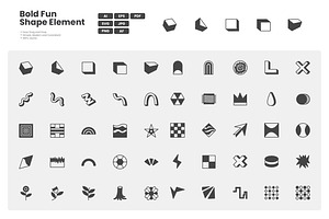 Bold Fun Shapes Element, a Solid Icon by erifqizeicon