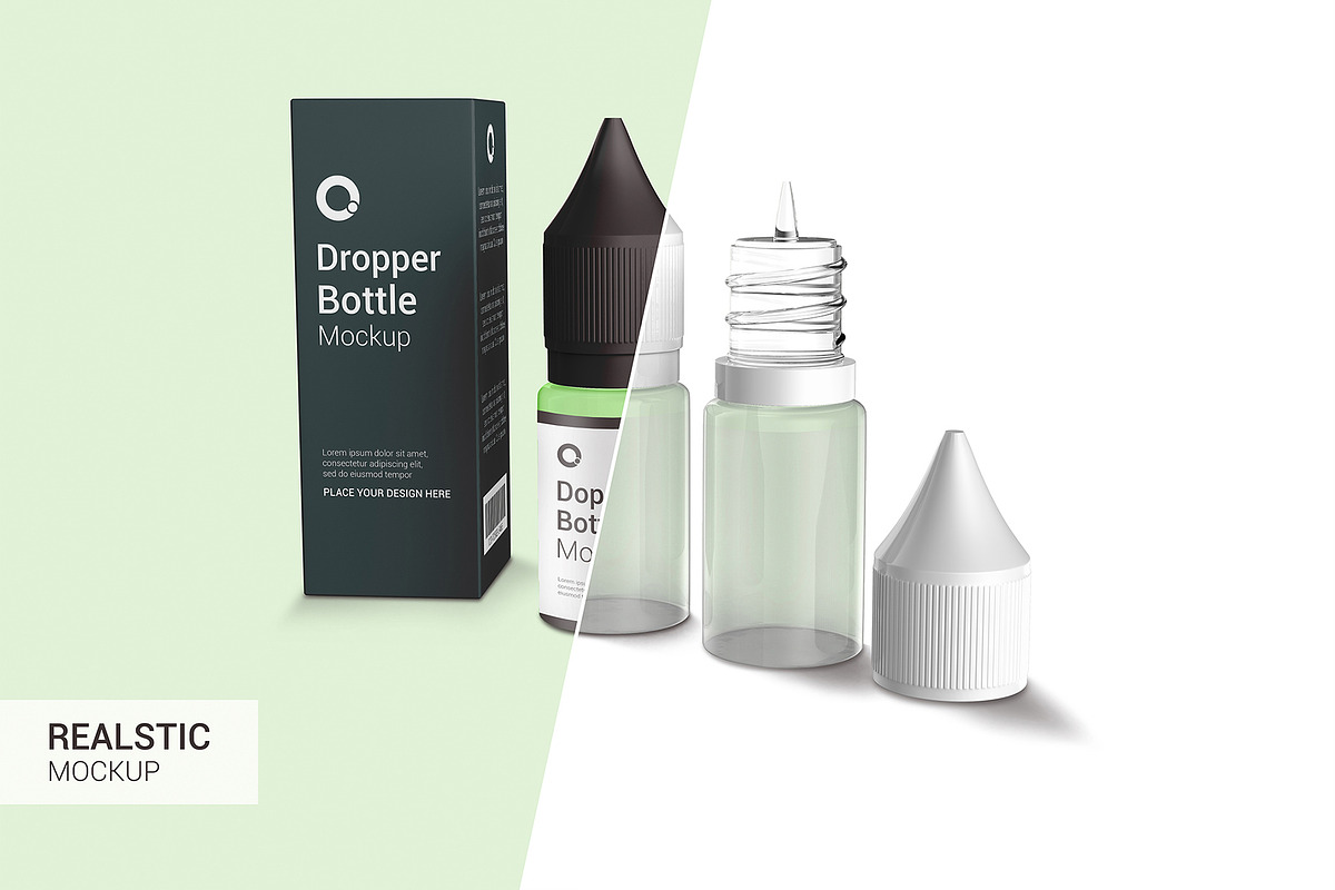 Frosted Glass Dropper Bottle Mockup, a Product Mockup by graphypix (Photo 2 of 4)