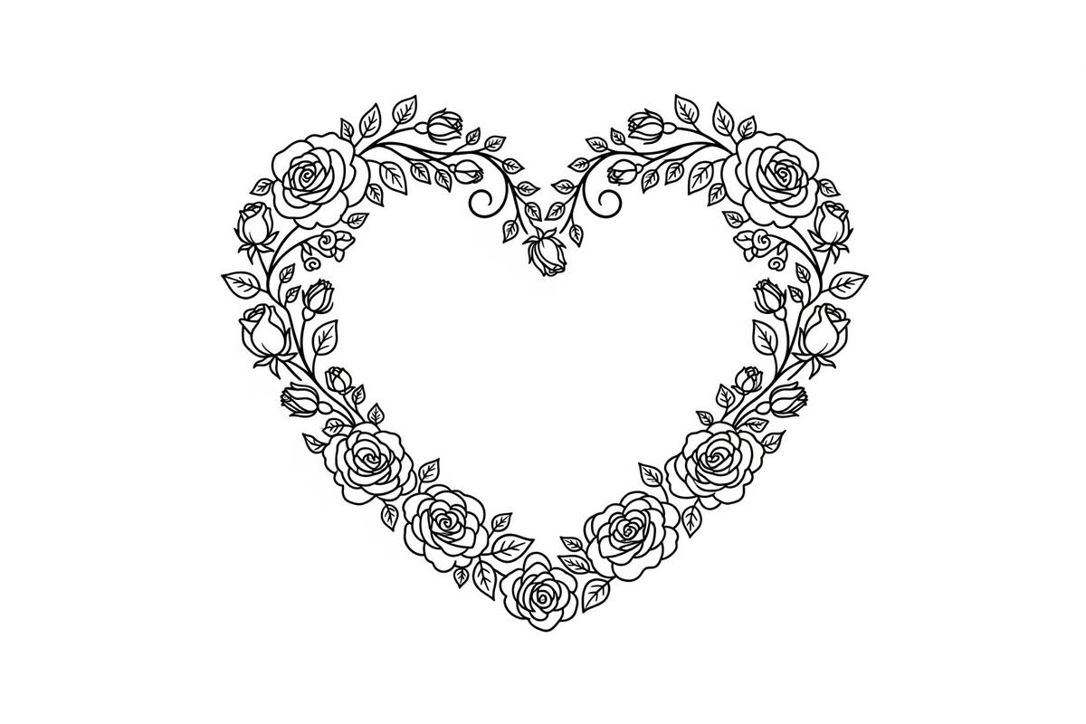 Floral Heart Frame SVG Bundle, an Illustration by Designs_River (Photo 26 of 31)
