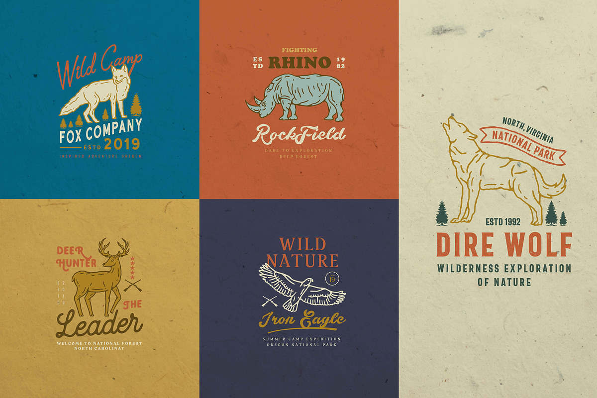 Animal Vintage Badges - Hand Drawn, a Branding & Logo Template by uyo66 (Photo 3 of 9)