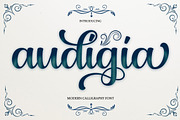Audigia, a Script Font by Cut Story (Thumbnail 1 of 9)