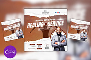 Church Healing Service Editable Post, a Social Media Template by Mishek Munene (Thumbnail 1 of 4)