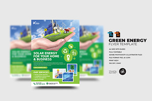 Green Energy Flyer Template, a Flyer Template by Aam360