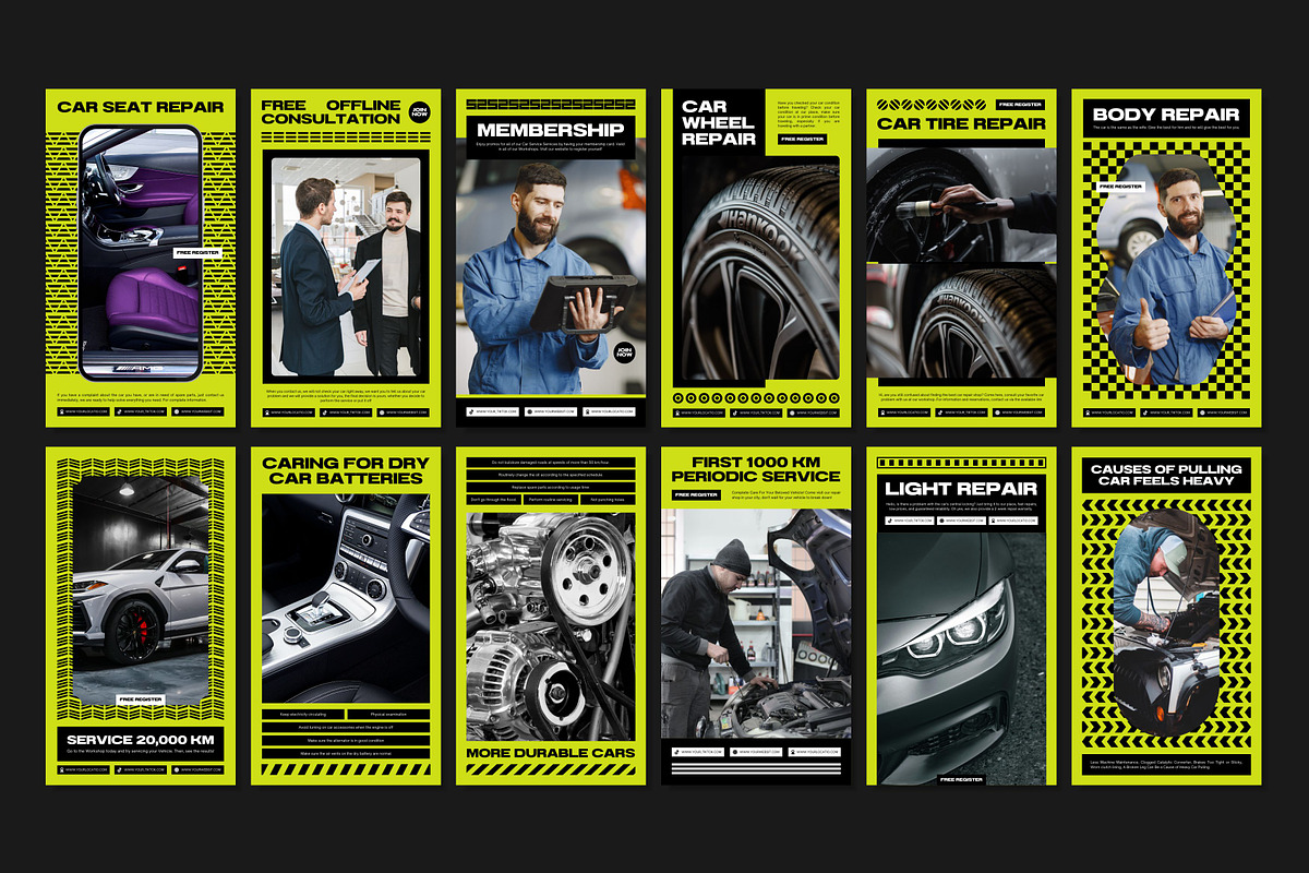 Automotive Green Template, a Social Media Template by Kalubuak (Photo 7 of 10)