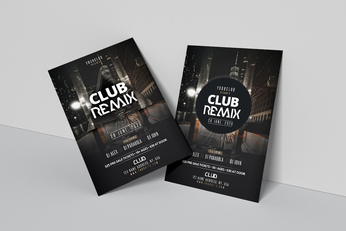 Club Remix PSD Flyers Templates, a Flyer Template by PixelsDesign (Photo 4 of 4)