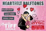 Heartfelt Halftone Vector Brushes, a Brush Add-On by BackYard Graphics Co. (Thumbnail 4 of 15)
