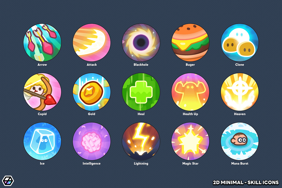 2D Minimal - Skill Icons, an Object Graphic by LAYERLAB (Photo 4 of 7)