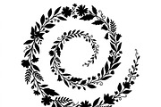 50 Elegant Floral Leaf Spiral Frame, a Decorative Illustration by Amazin_art (Thumbnail 3 of 25)
