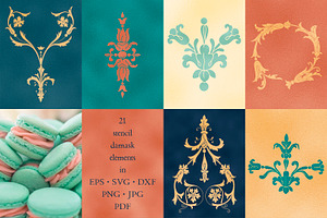 Damask Elements & Seamless Patterns