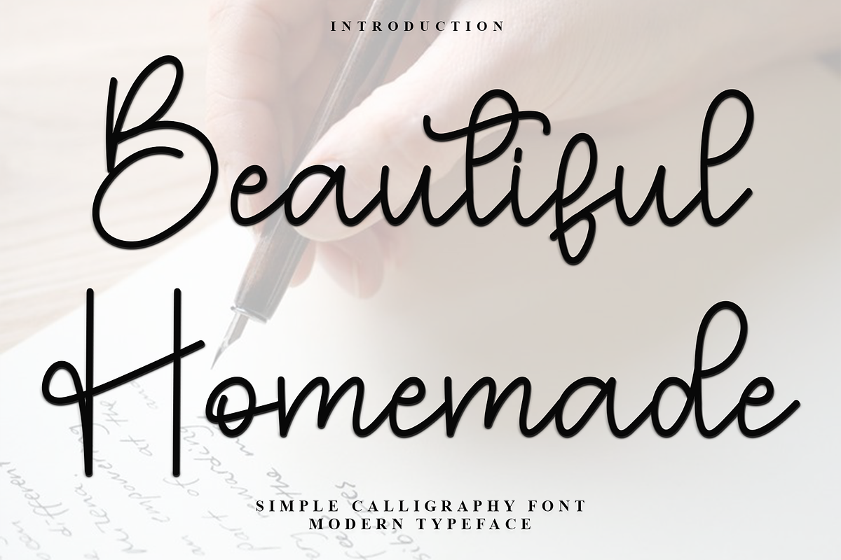 Beautiful Homemade, a Handwritten Font by FreshTypeINK (Photo 1 of 8)