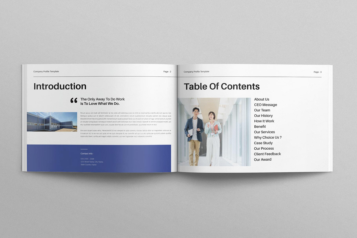Company Profile Template Landscape, a Brochure Template by E-Type (Photo 2 of 7)