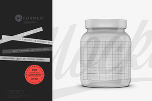 Clear Glass Jar Mockup 2L