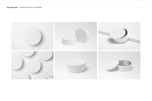 Round Cookie Tin Mockup Set 2