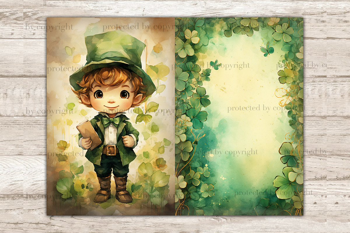 Cute Leprechaun Ephemera, a Seasonal Illustration by GlamArtZhanna (Photo 4 of 10)