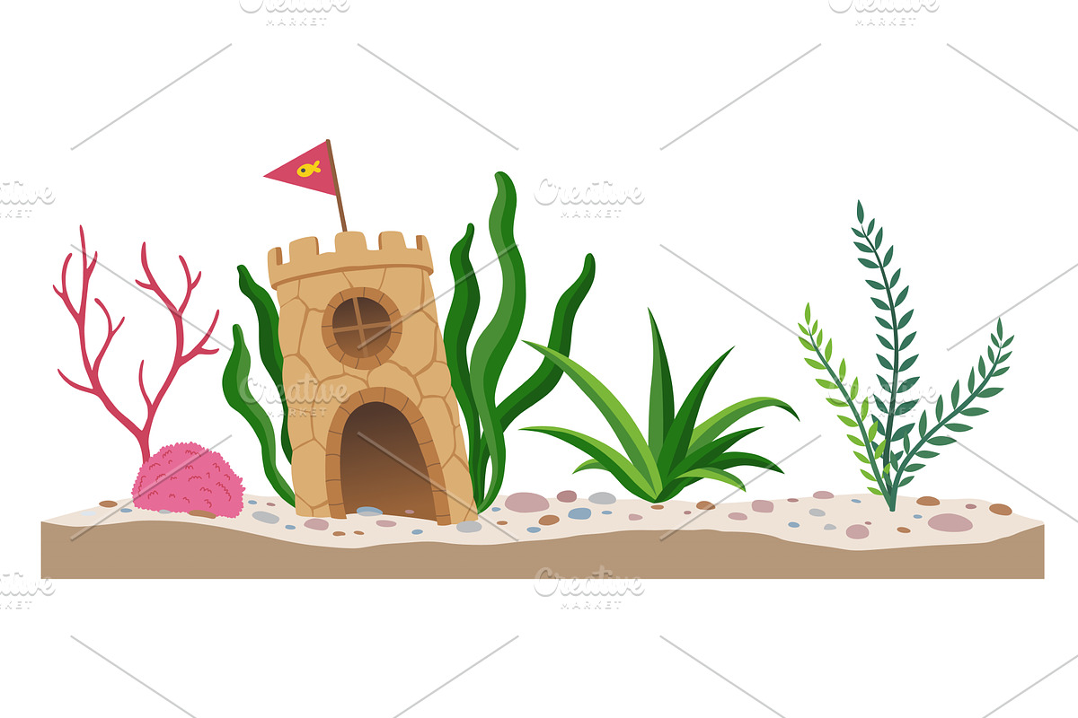 Aquarium decoration, different, an Animal Illustration by the8monkey