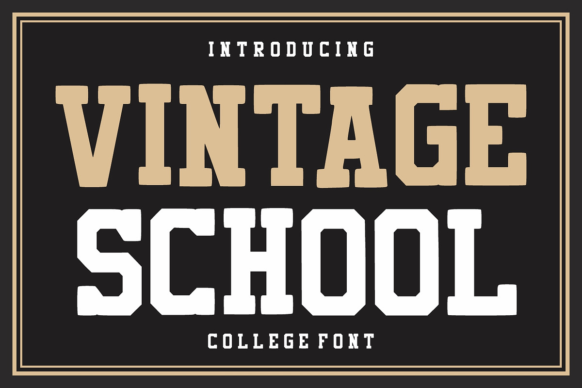 Vintage School, a Slab Serif Font by Fourteen Letter (Photo 1 of 6)