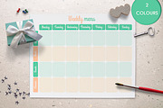 Meal Planner Printable, a Stationery Template by mpcprintables (Thumbnail 1 of 3)