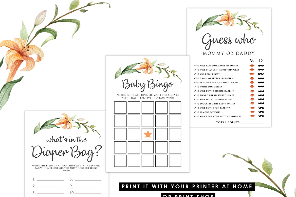 Baby Shower Games, Set Of 12 Pack, a Graphic by Wow Designs (Photo 4 of 5)