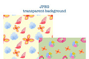 Summer Beach Seamless Pattern, a Decorative Illustration by Oleksandra Illustrates (Thumbnail 4 of 11)