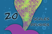 Procreate Brushes Mermaids Scales, a Brushes & More by byMariZen (Thumbnail 3 of 4)