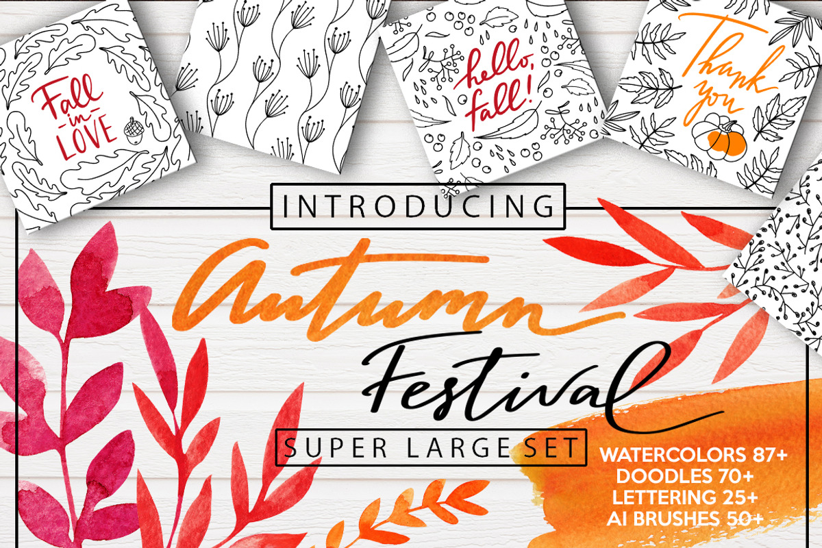 AUTUMN FESTIVAL - super large set, an Illustration by Yashroom (Photo 1 of 10)