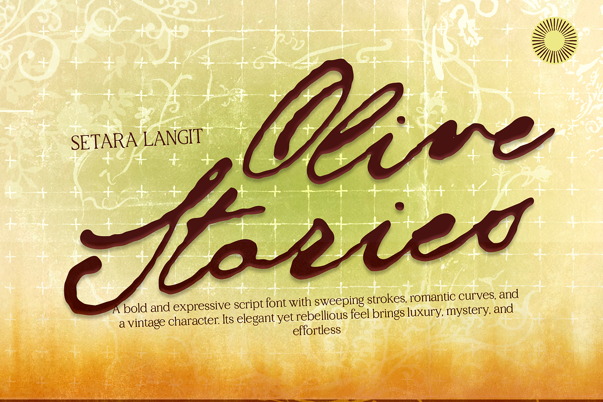 Olive Stories - Nostalgic Ink Script, a Script Font by Setara Langit CreativeStd (Photo 1 of 14)