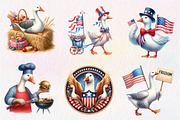 4th of July Goose Sublimation, an Illustration by CreationArt (Thumbnail 4 of 5)