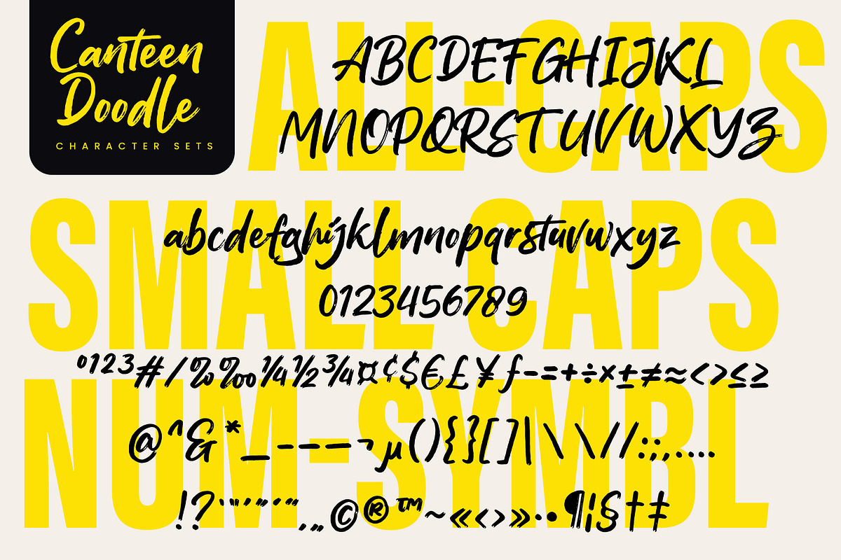 Canteen Doodle - Brush Display Font, a Script Font by Inviline.co (Photo 7 of 12)