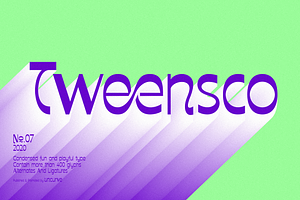 Tweensco, a Sans Serif Font by uncurve