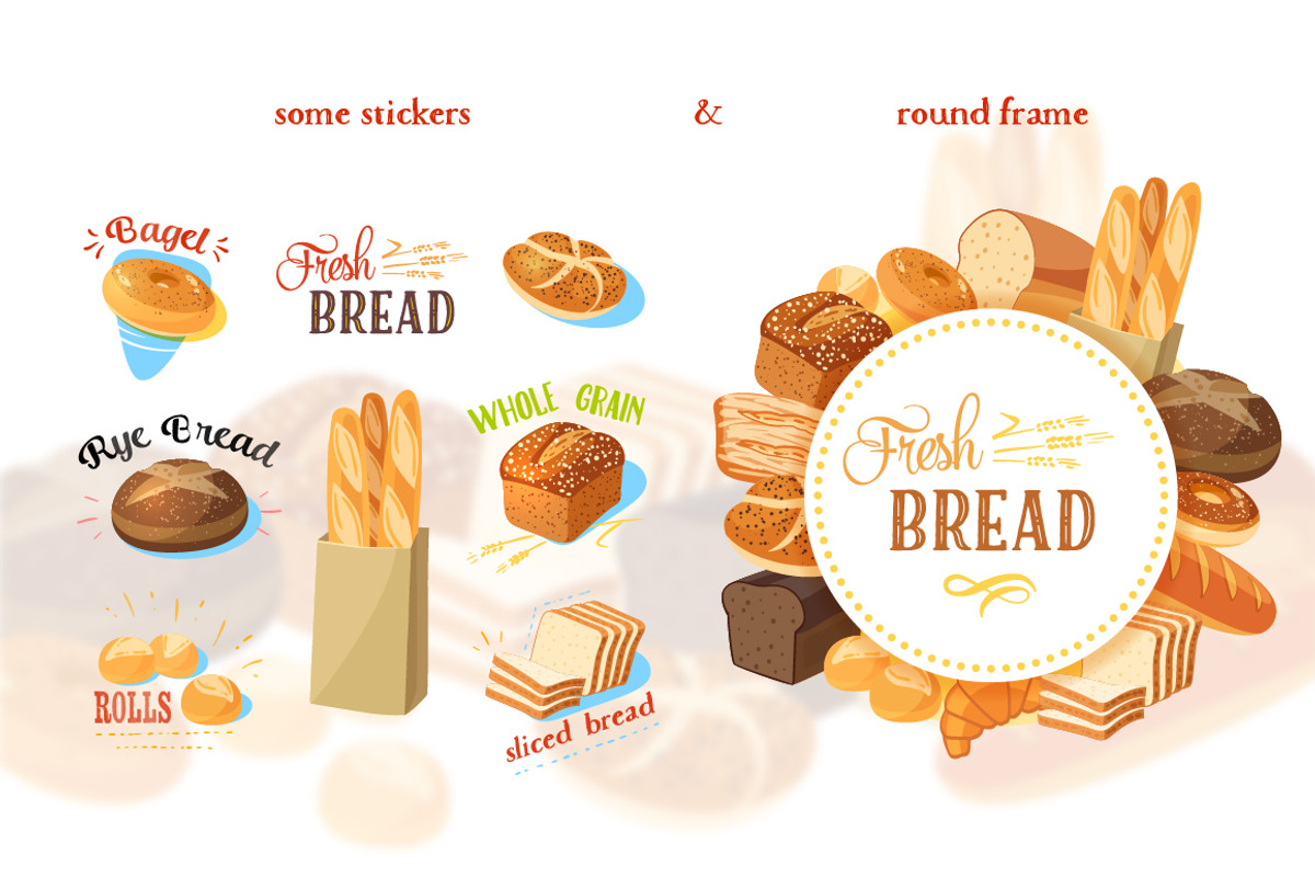 Bakery assortment vector pack, an Object Graphic by Seavector (Photo 3 of 6)