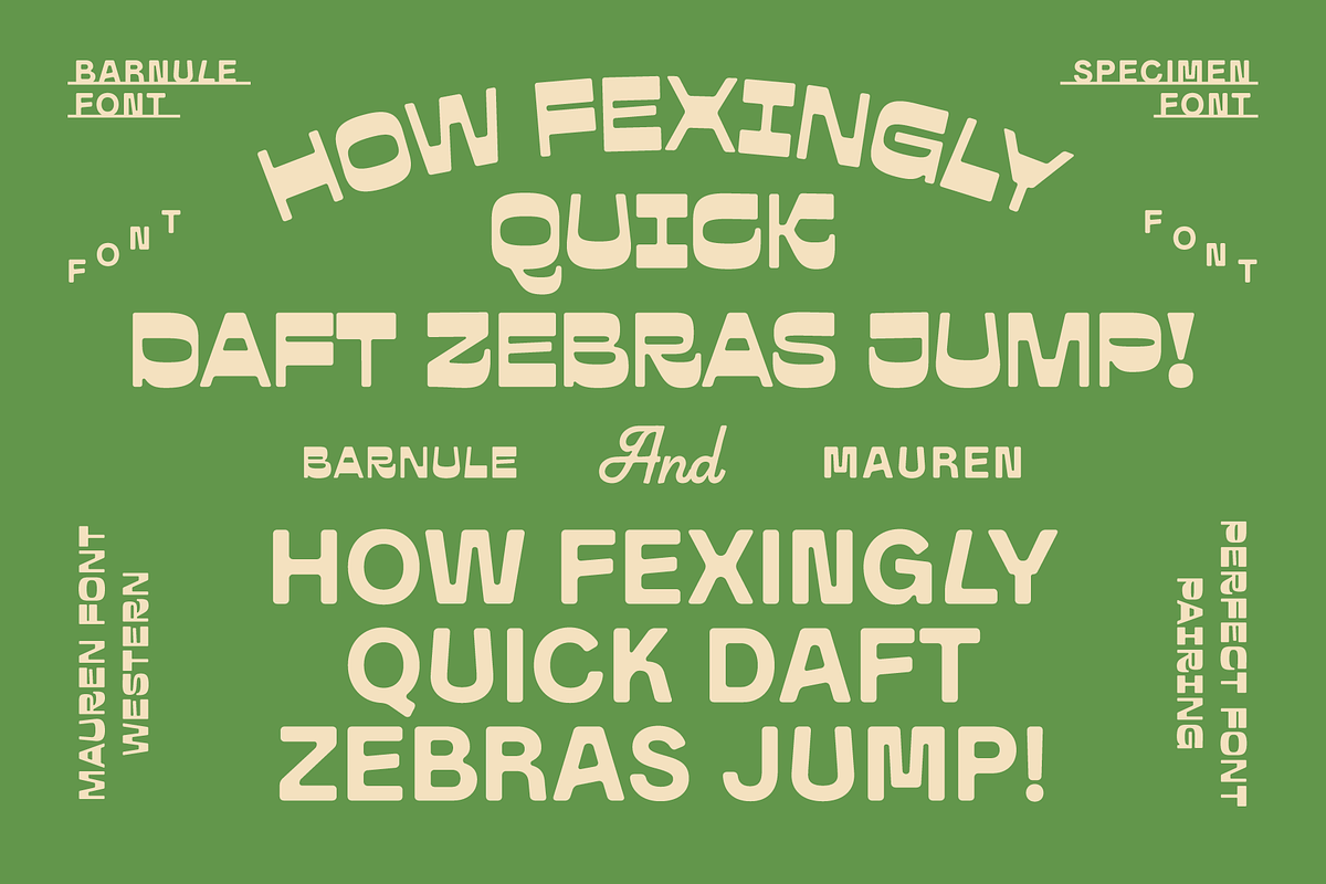 Barnule & Mauren - Western Font Duo, a Sans Serif Font by Zarma Type (Photo 2 of 13)