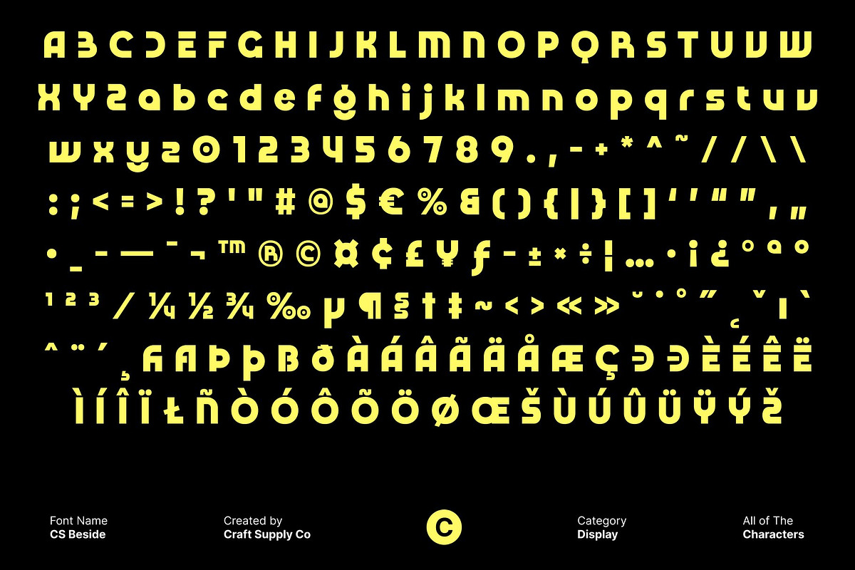 CS Beside – Bold Display Font, a Sans Serif Font by Craft Supply Co. (Photo 8 of 8)