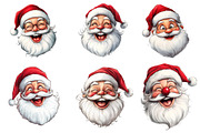 cozy santa claus face clipart, an Illustration by CreationArt (Thumbnail 4 of 4)