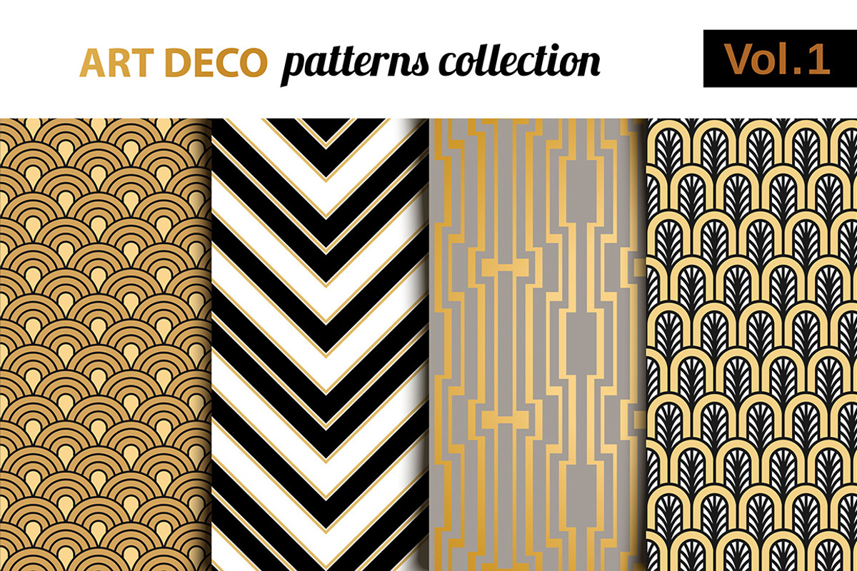 Art Deco vector patterns set 1, a Pattern Graphic by LoveDesignShop
