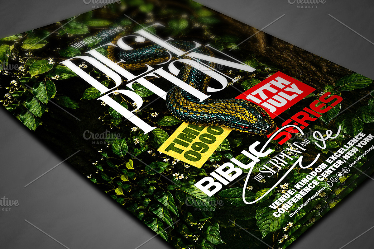 Adam and Evil Church Flyer Template, a Social Media Template by church flyer templates (Photo 4 of 12)
