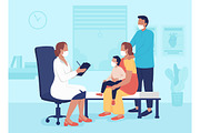 Visit doctor flat illustrations, a Healthcare Illustration by IMG visuals characters (Thumbnail 3 of 7)
