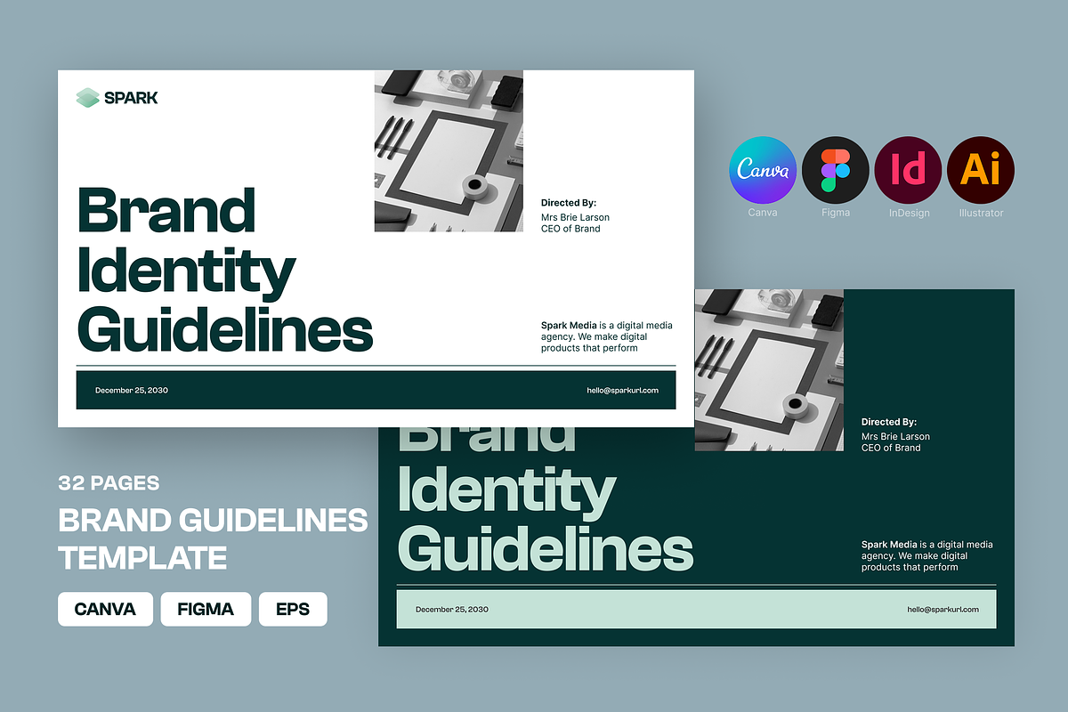 Brand Guidelines Design Figma Canva, a Presentation Template by Miyaji75 (Photo 2 of 7)