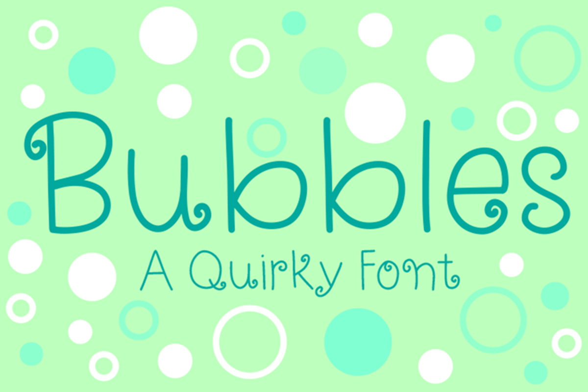 Bubbles, a Serif Font by Carrtoonz (Photo 1 of 4)