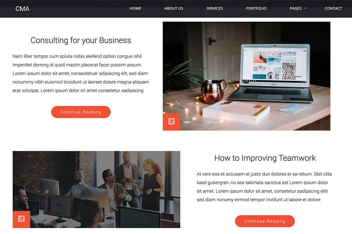 CMA – Consulting & Marketing Agency, a WordPress Template by FlyTemplates.com (Photo 5 of 7)
