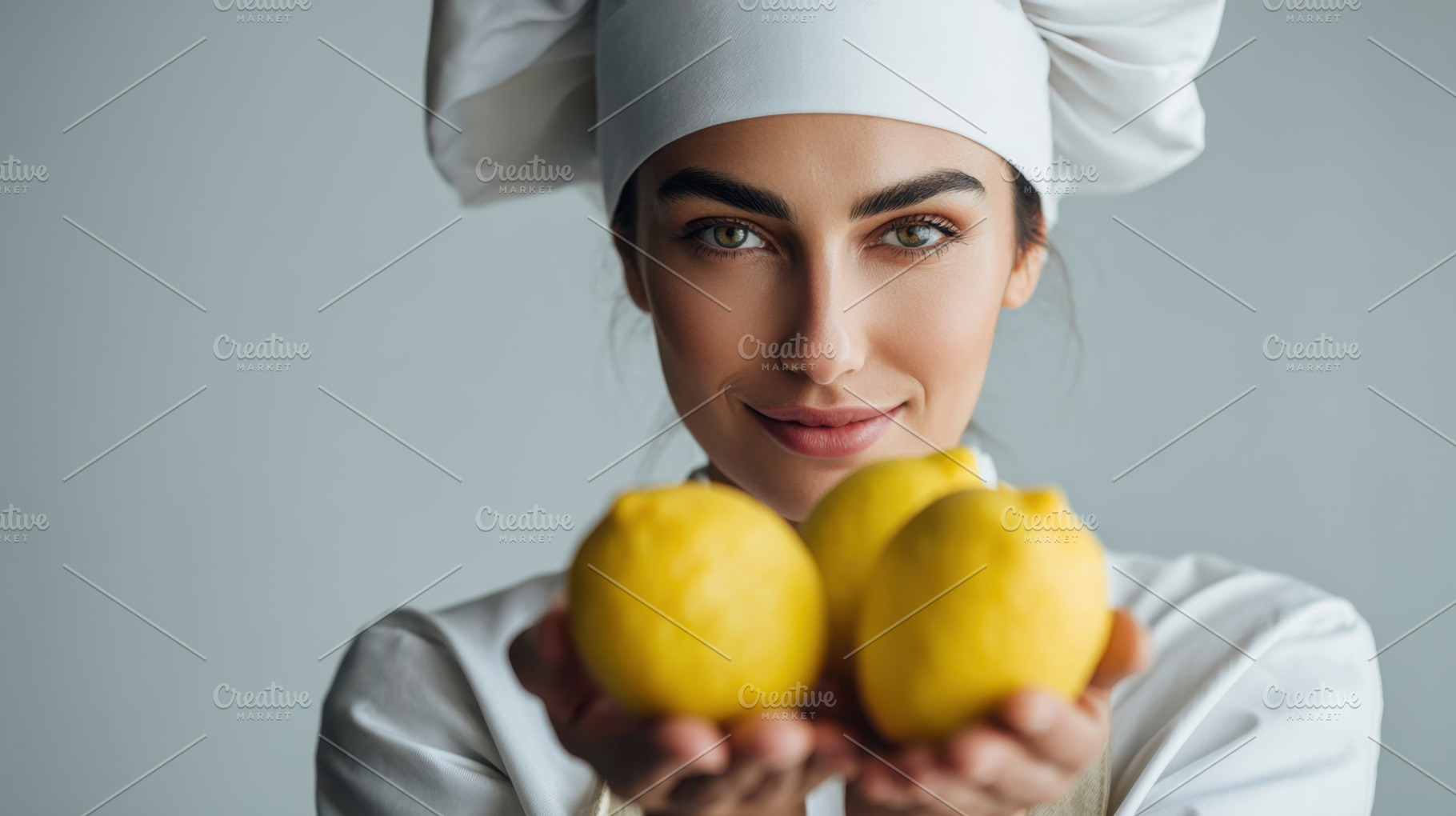 Chef holds fresh lemons in kitchen, a Photo by Beautiful things