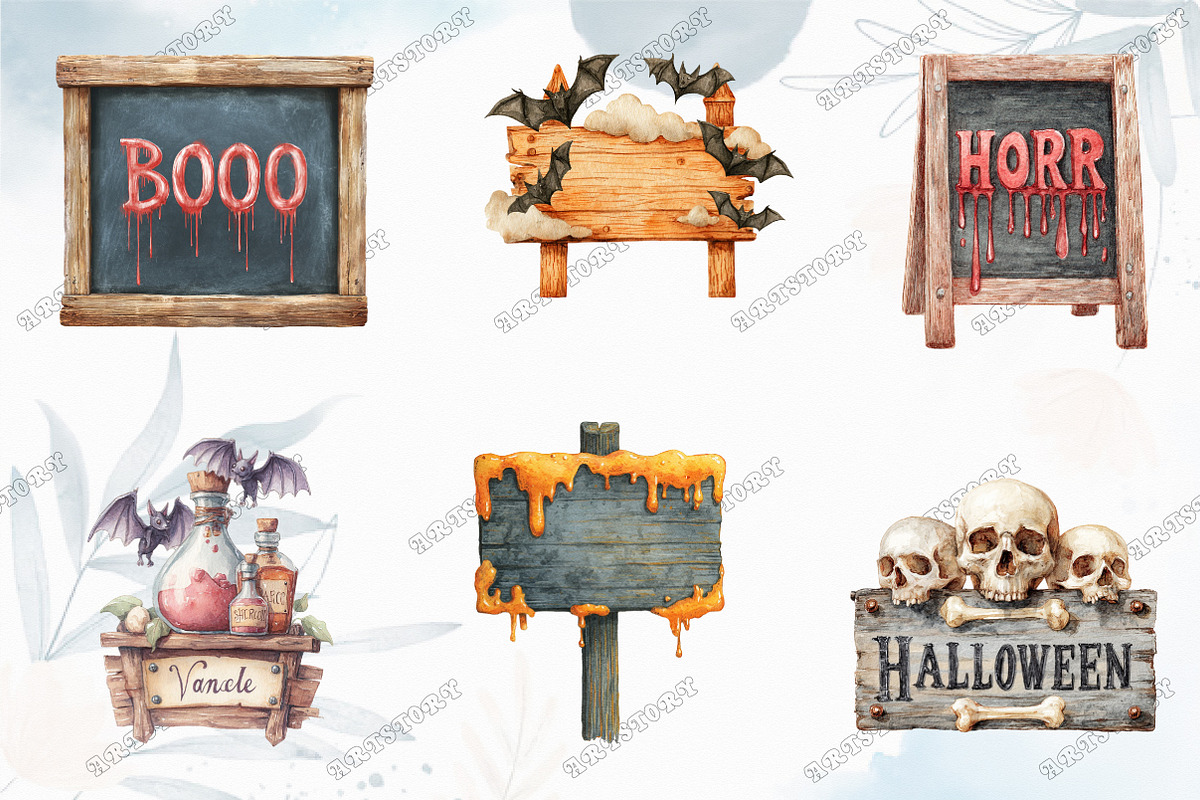 Halloween Wooden Board Sublimation, a Graphic by designcity5 (Photo 3 of 5)