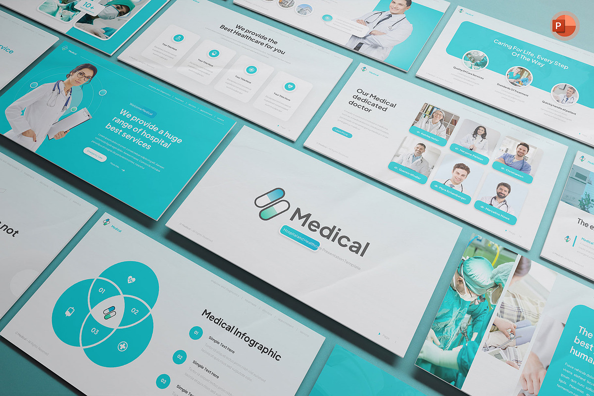 Hospital and Health Care PowerPoint, a Presentation Template by Pixslides (Photo 1 of 5)